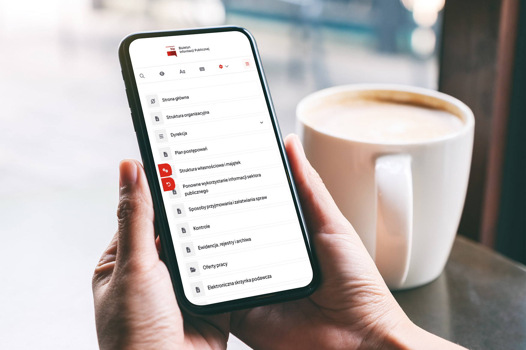 Prezentacja BIP na smartfonie